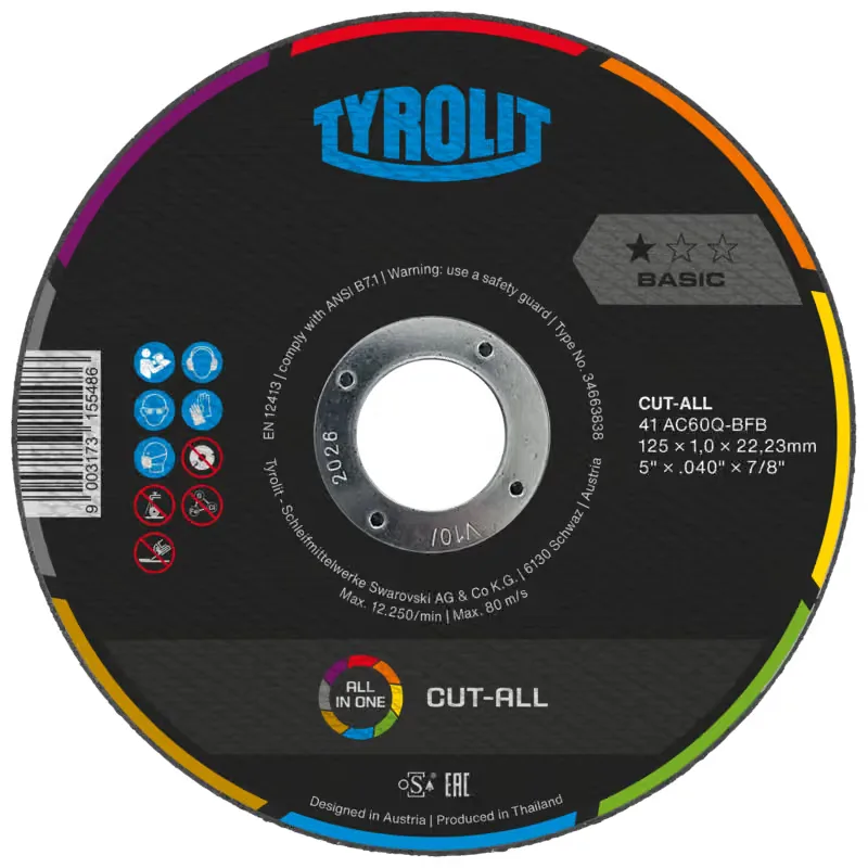 TYROLIT BASIC CUT-ALL Trennscheibe 125 x 1,0 mm – Ansicht