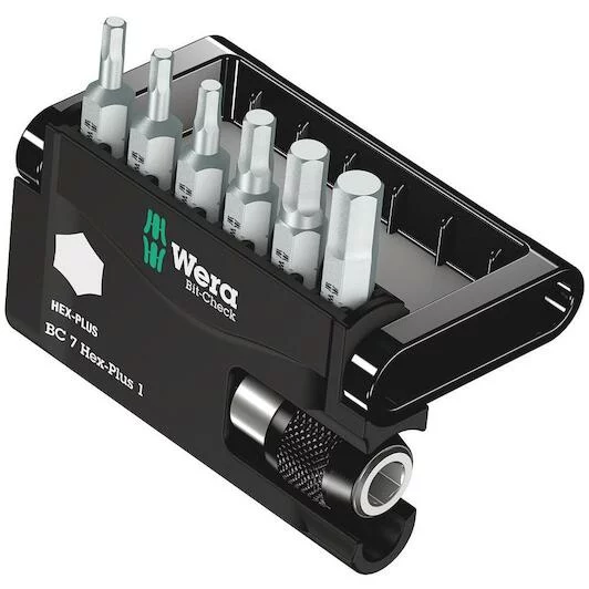 Wera Bit-Check 7 Hex-Plus 1 Bit-Set Innensechskant, 7-teilig – Ansicht