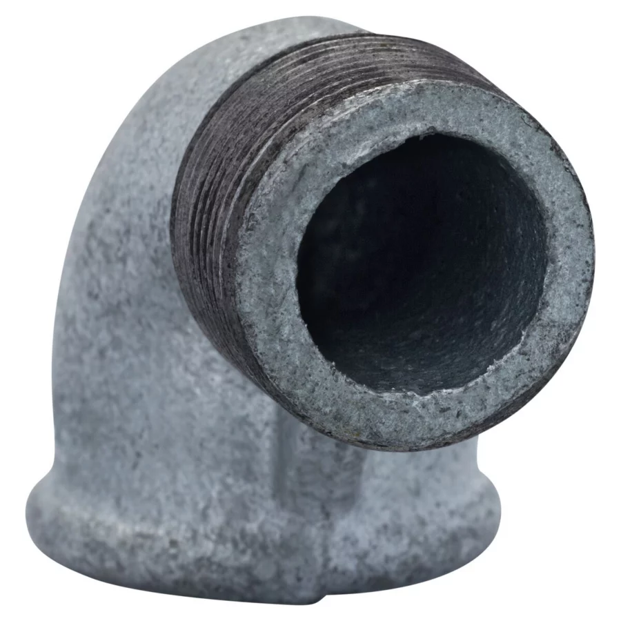 Kirchhoff Winkel 90° (Nr. 92), Temperguss verzinkt, 1/2" IG x 1/2" AG – Ansicht